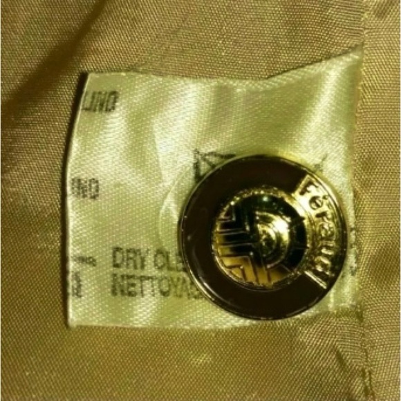 Louis Feraud Suit Vintage Leopard Print Metallic Linen Logos Old Money Mob Wife - Picture 13 of 16